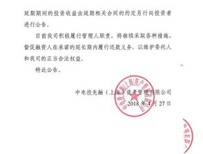 中电投先融宣告旗下两款产品出现延期兑付